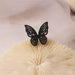 High-Grade Copper Inlaid Zircon Butterfly Ring Luxury Shiny Women Cocktail Ring