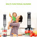 4-in-1 Stainless Steel Hand Stick Blender Mixer 500ml Chopper Whisk 800ml Smoothie Cup
