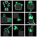 Luminous Glow In The Dark Switch Sticker Fluorescent Fairy Moon Stars Sticker Home Decor