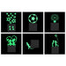 Luminous Glow In The Dark Switch Sticker Fluorescent Fairy Moon Stars Sticker Home Decor