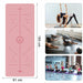 Double Sided Yoga Mat Position Line Pilates Non Slip Fitness Gym Yoga Mats