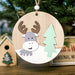 3D Christmas Ornament Wooden Hangings Christmas Decorations For Home Party New Year