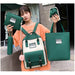 5 Piece Set High School Backpack Bags Canvas Travel Backpack Teen Student Schoolbag