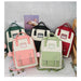 5 Piece Set High School Backpack Bags Canvas Travel Backpack Teen Student Schoolbag