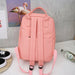5 Piece Set High School Backpack Bags Canvas Travel Backpack Teen Student Schoolbag