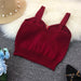 Women Crop Top Zipper Fly Stretchy Knitted Women Sleeveless Tops