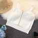 Women Crop Top Zipper Fly Stretchy Knitted Women Sleeveless Tops