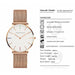 High Quality Women Stainless Steel Mesh Rose Gold Water-Resistant Wristwatch