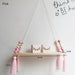 Nordic style Colorful Beads Tassel Wooden Wall Shelf Wall Clapboard Decoration