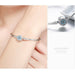 Sterling Silver Bracelet Femme Snowflake Heart Blue Eye Bracelets Women Jewelry