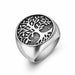 Men's Rings Punk Rock 316L Stainless Steel Signet Hip Hop Rings Jewelry