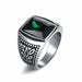 Men's Rings Punk Rock 316L Stainless Steel Signet Hip Hop Rings Jewelry