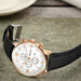 Men's Watch Fashion Sporty Stainless Steel Case Leather Strap Business Wristwatch
