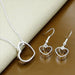 925 Sterling Silver Jewelry Sets Insect Moon Round Ball Necklace Earrings Sets