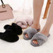Women Winter Slippers Shoes Flat Sweet Home Fur Warm Soft Indoor Slip On Slipper