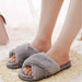 Women Winter Slippers Shoes Flat Sweet Home Fur Warm Soft Indoor Slip On Slipper