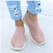 Women Shoes Knitting Sneakers Spring Summer Slip On Flat Shoes Loafers