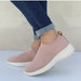 Women Shoes Knitting Sneakers Spring Summer Slip On Flat Shoes Loafers