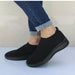 Women Shoes Knitting Sneakers Spring Summer Slip On Flat Shoes Loafers