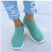 Women Shoes Knitting Sneakers Spring Summer Slip On Flat Shoes Loafers