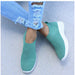 Women Shoes Knitting Sneakers Spring Summer Slip On Flat Shoes Loafers