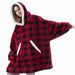 Oversized Hoody Blanket Winter Sweatshirt Hoodies Fleece Blanket With Sleeves