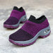 Women Running Sneakers Fashion Breathable Mesh Casual Slip-On Shoes