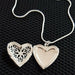 925 Sterling Silver Heart Shape Photo Frame Pendant Necklace Women Jewelry