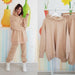 Fall Winter Women Sets Extra Long Hooded Suits Fleece Oversized Sweatshirt Elastic Waist Harem Pants