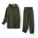 Fall Winter Women Sets Extra Long Hooded Suits Fleece Oversized Sweatshirt Elastic Waist Harem Pants