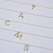 925 Sterling Silver Gold Letter Pendant Initial Alphabet Necklace Women Jewelry