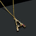 925 Sterling Silver Gold Letter Pendant Initial Alphabet Necklace Women Jewelry