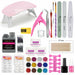 Pro Acrylic Nail Kit Full Manicure Set With Nail Lamp Drill Machine Acrylic Powder Nail Art Tools Kit
