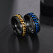 Stainless Steel Rotatable Fashion Rings High Quality Spinner Chain Punk Men Women Jewelry