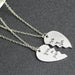 2 pcs/set Best Friends Couple Necklaces Charm Pendant Necklace Jewelry