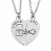 2 pcs/set Best Friends Couple Necklaces Charm Pendant Necklace Jewelry