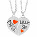 2 pcs/set Best Friends Couple Necklaces Charm Pendant Necklace Jewelry