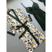 Women Silk Pajama Set With Chest Pads Flower Print Pajama Sleepwear 4 Pieces Set