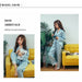 Women's Print Fashion Pajama Set Sweet Lace Cuff Sleepwear Long Sleeve Suit