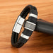 Woven Leather Rope Wrapping Special Style Classic Stainless Steel Unisex Leather Bracelet