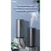Car Air Humidifier Aluminum Alloy 300mL LED Light  Auto Humidifier