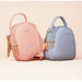 3 Layer Women's Backpack Ladies Fashion Small Shoulder Soft Leather Handbag