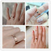 Trendy Stainless Steel Love Rings Women Men Couple CZ Crystal Rings Jewelry