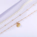 Pearl Necklaces Women Fashion Multi-Layer Shell Knot Pearl Chain Necklace Jewelry