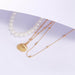Pearl Necklaces Women Fashion Multi-Layer Shell Knot Pearl Chain Necklace Jewelry