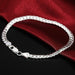 6MM 925 Sterling Silver Necklace Bracelet Fashion Jewelry For Women Men