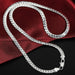 6MM 925 Sterling Silver Necklace Bracelet Fashion Jewelry For Women Men