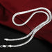 6MM 925 Sterling Silver Necklace Bracelet Fashion Jewelry For Women Men