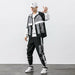 Hip Hop Work Wear Men's Jacket & Pant 2PCs Set Tracksuit Clothing
