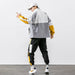 Hip Hop Work Wear Men's Jacket & Pant 2PCs Set Tracksuit Clothing